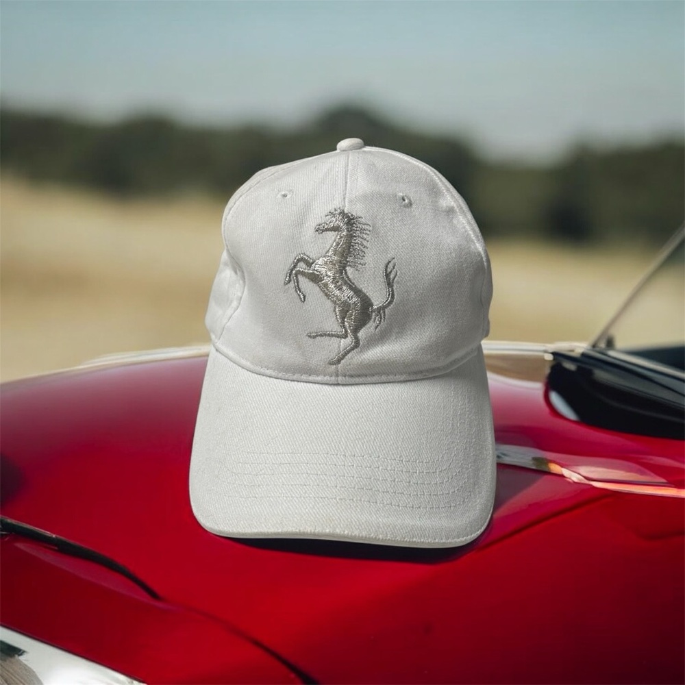 ✨Ferrari White and Silver BallCap / Hat OS
